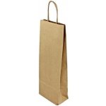Papírová taška na víno hnědá 140x80x390 mm s krouceným uchem od 25 ks – Zboží Dáma