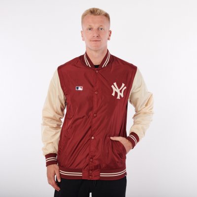 47 Brand New York Yankees Drift Track Jacket 681658AA-551982 burgundy – Zboží Mobilmania