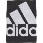 adidas ručník Performance Towel L - Black/White 70 x 140 cm – Zboží Mobilmania