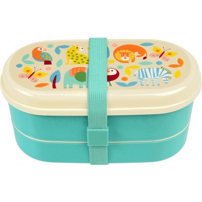 Rex London Contenitore Porta Merenda, Dinosauri 9x7x3.9 cm - Privo