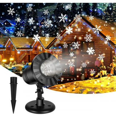 Topchances LED projekční lampa světla pro projektor sněhových vloček LED projektor sněhových vloček Vánoce Venkovní vodotěsný IP65 pro vnitřní a venkovní dekorace Vánoční večírek Svatba bílé sněhov – Hledejceny.cz