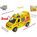 Autíčka Mikro trading Auto ambulance 11 cm kov zpětný chod na baterie česky mluvící