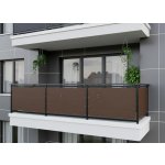 MyBestHome balkonová zástěna Oslo 0,9 x 3 m hnědá – HobbyKompas.cz
