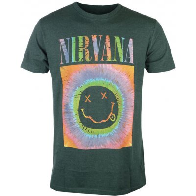 Tričko metal Rock Off Nirvana Happy Face Glow černá – Zbozi.Blesk.cz