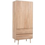 Gazzda Dubová šatní skříň Fawn 200 x 90 cm – Sleviste.cz