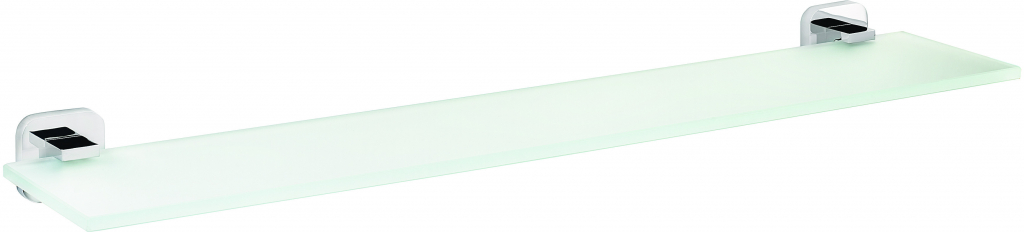 Skleněná polička tesa® Elegaant chrom-bílá, Rozměr: 50mm x 123mm x 600mm