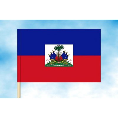 LIBEA, s.r.o. Vlajka Haiti Rozměr: 100×150 cm, Uchycení: Návlek na žerď – Hledejceny.cz