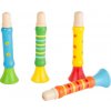 Dětská hudební hračka a nástroj Small Foot dřevěná trumpetka Oranžová