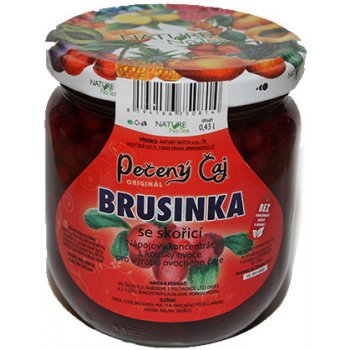 Notea Pečený čaj s cukrem Brusinka se skořicí 420 ml