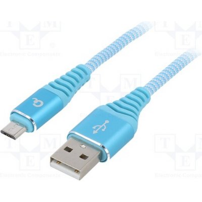 Gembird CC-USB2B-AMMBM-1M-VW USB 2.0, USB A vidlice, USB B, micro vidlice, zlacený, 1m – Zboží Mobilmania