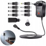 Univerzální napájecí adaptér Regulovatelná nabíječka 3-12 V Síťový USB 30 W s 2000 mA – Sleviste.cz