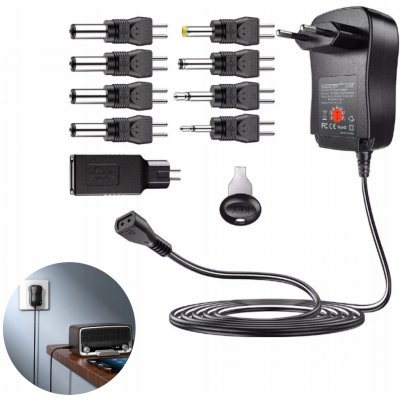 Univerzální napájecí adaptér Regulovatelná nabíječka 3-12 V Síťový USB 30 W s 2000 mA – Sleviste.cz