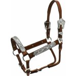 POOL'S Ohlávka kožená westernová hnědá – Zboží Dáma POOL'S Ohlávka kožená westernová hnědá – Zboží Dáma