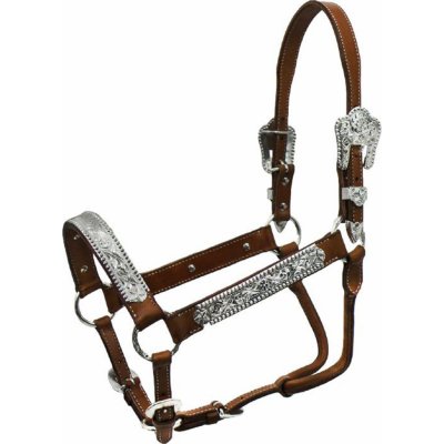 POOL'S Ohlávka kožená westernová hnědá – Zboží Dáma POOL'S Ohlávka kožená westernová hnědá – Zboží Dáma