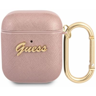Guess Saffiano Metal Logo obal pro Apple AirPods GUA2SASMP – Zboží Živě
