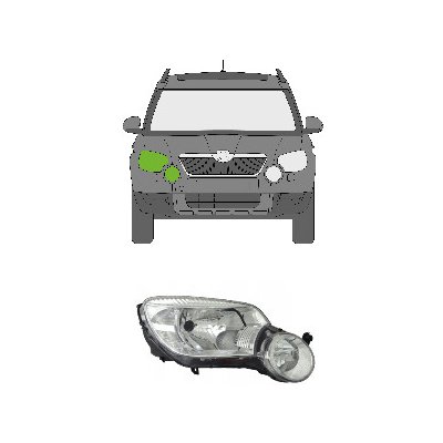 Pravé přední světlo Škoda Yeti / 09-13 – Sleviste.cz
