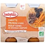 Babybio Mrkev a sušené švestky s hovězím masem 2 x 200 g – Zboží Dáma