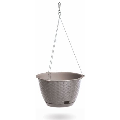 Prosperplast RATOLLA ROUND W Květináč závěsný 21,7 cm mocca – Sleviste.cz