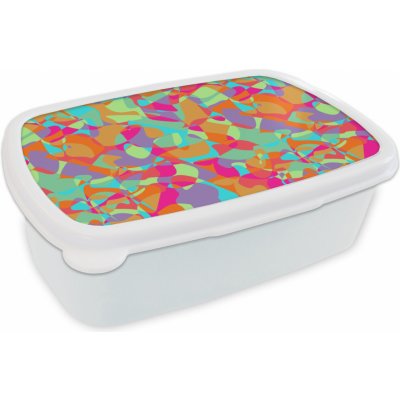 MuchoWow® Box na oběd BČervenázeit 11x17x6cm Lávová lampa - Rainbow - Patterns - Hippie Dětský box na svačinu – Sleviste.cz