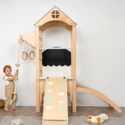 Montessori Furniture dětské hřiště Tower s rampou a skluzavkou