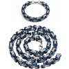 Impress Jewelry sada z chirurgické oceli Be Hard Modrý řetízek a náramek 2207141557203268-SET-BLU