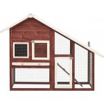 vidaXL Králíkárna šedá/bílá masivní jedlové dřevo 140 x 63 x 120 cm – Zboží Dáma