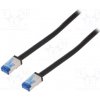 síťový kabel Logilink CQ7133S Patch, S/FTP, 6a, licna, Cu; PE, 40m, černý