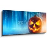 Skleněný obraz 1D panorama - 120 x 50 cm - Spooky Halloween Night Spooky Halloween noc – Zboží Mobilmania