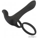 Black Velvets anální vibrátor s kroužkem na penis černý – Zbozi.Blesk.cz