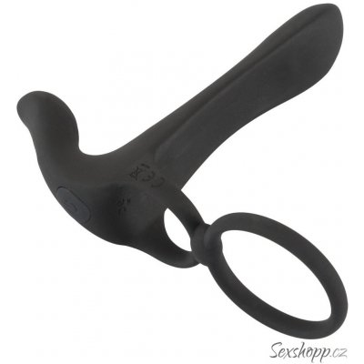 Black Velvets anální vibrátor s kroužkem na penis černý – Zbozi.Blesk.cz
