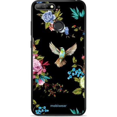 Pouzdro Mobiwear Glossy Huawei Y6 Prime 2018 - G041G - Ptáček a květy