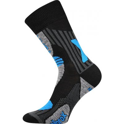 Voxx VISION vlněné froté antibakterální ponožky černá / modrá – Zboží Mobilmania