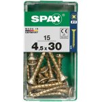 Spax Uni vrut zápust.hlava PZ/Z2 4CUT a plným závitem Yellox 45 x 30 mm 15 ks – Hledejceny.cz
