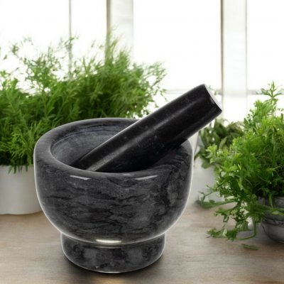 SAPRO hmoždíř a tlouček Ruhhy 12,5cm, leštěná žula – Sleviste.cz