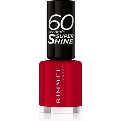 Rimmel London 60 Seconds Super Shine Nail Polish lak na nehty 313 Feisty Red 8 ml