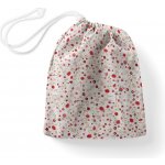 Biante Sandra SA-719 Červenobéžové drobné květiny na bílém – Zboží Dáma