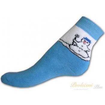 Nepon Dětské froté ponožky Sněhulák modrý