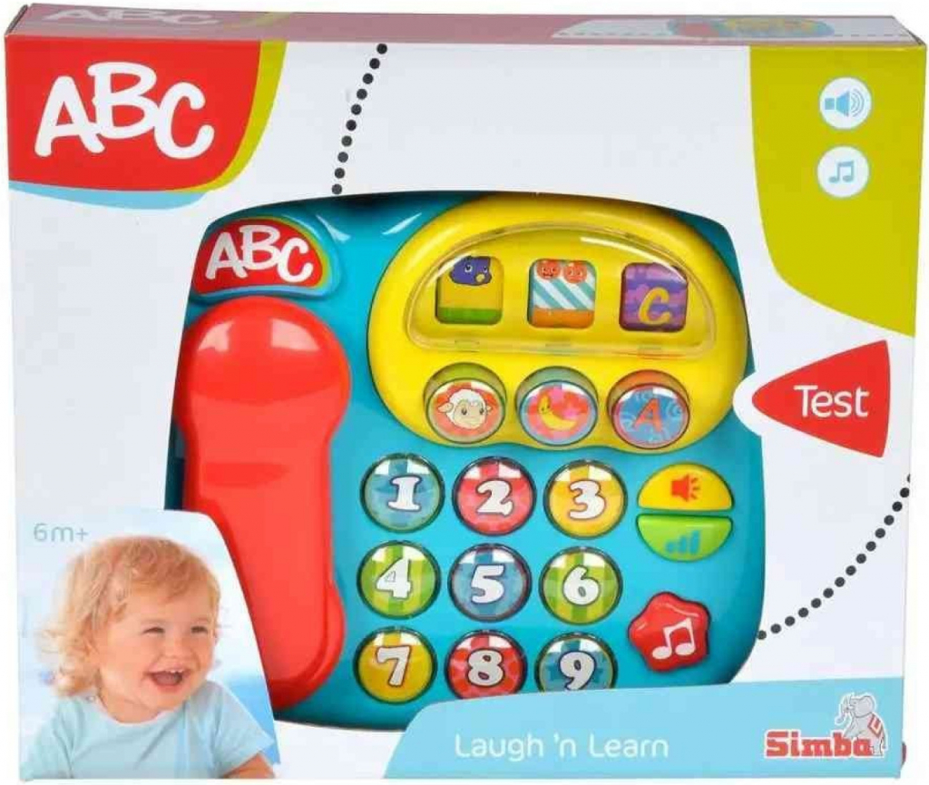 SIMBA Baby telefon tlačítkový na baterie pro miminko Zvuk