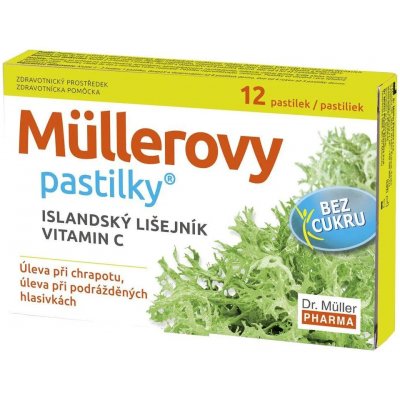 Müllerovy pastilky islandský lišejník + vitamín C bez cukru 12 ks – Hledejceny.cz