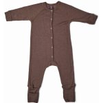Rostoucí merino pyžamo dětské overal hnědé rose brown Smallstuff – Zbozi.Blesk.cz