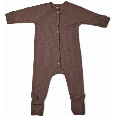 Rostoucí merino pyžamo dětské overal hnědé rose brown Smallstuff – Zbozi.Blesk.cz