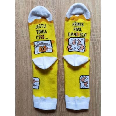 Veselé ponožky Přines pivo dáme sex – Sleviste.cz