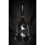 LsG-Crystal Láhev křišťálová broušená rytá dekor Jelen zabroušená zátka dárkové balení satén LA-913 1000 ml – Zboží Dáma