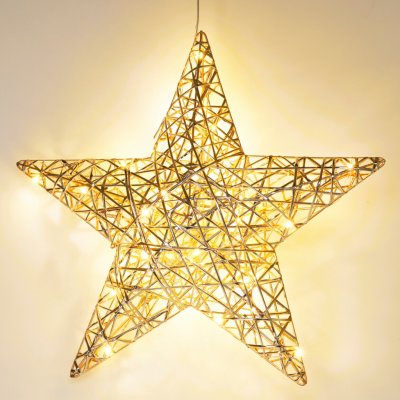 Home Styling Collection Vánoční dekorace, LED hvězda, 30 cm zlatý – Hledejceny.cz