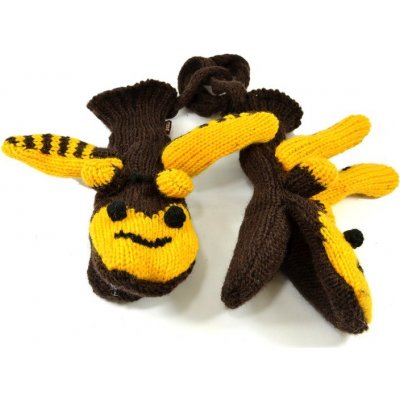 Sanu Babu rukavice dětské včelka žlutohnědé