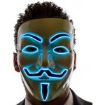 Svítící maska Anonymous Vendeta | Modrá
