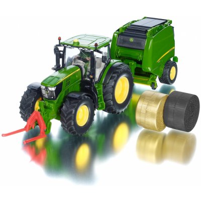 SIKU Farmer Traktor John Deere + balíkovačka 1:32