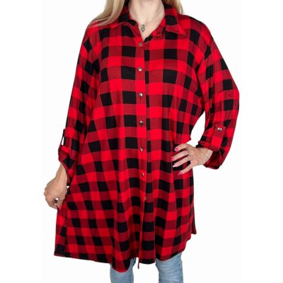 Dámská kostkovaná halenka ADELA Červená – Zboží Dáma