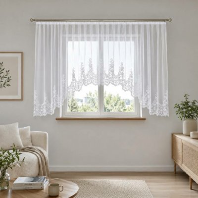 Dekorační oblouková krátká záclona na žabky BERENIKA 400x160 cm MyBestHome – Hledejceny.cz