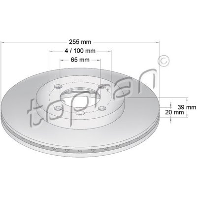 TOPRAN Brzdový kotouč 103408 – Zbozi.Blesk.cz